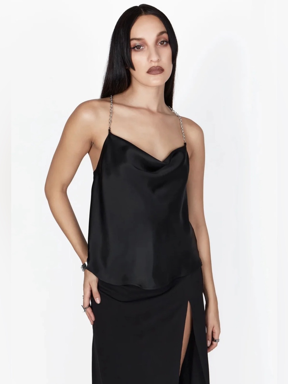 Mary Wyatt London | Rayne Cowl Neck Chain Top